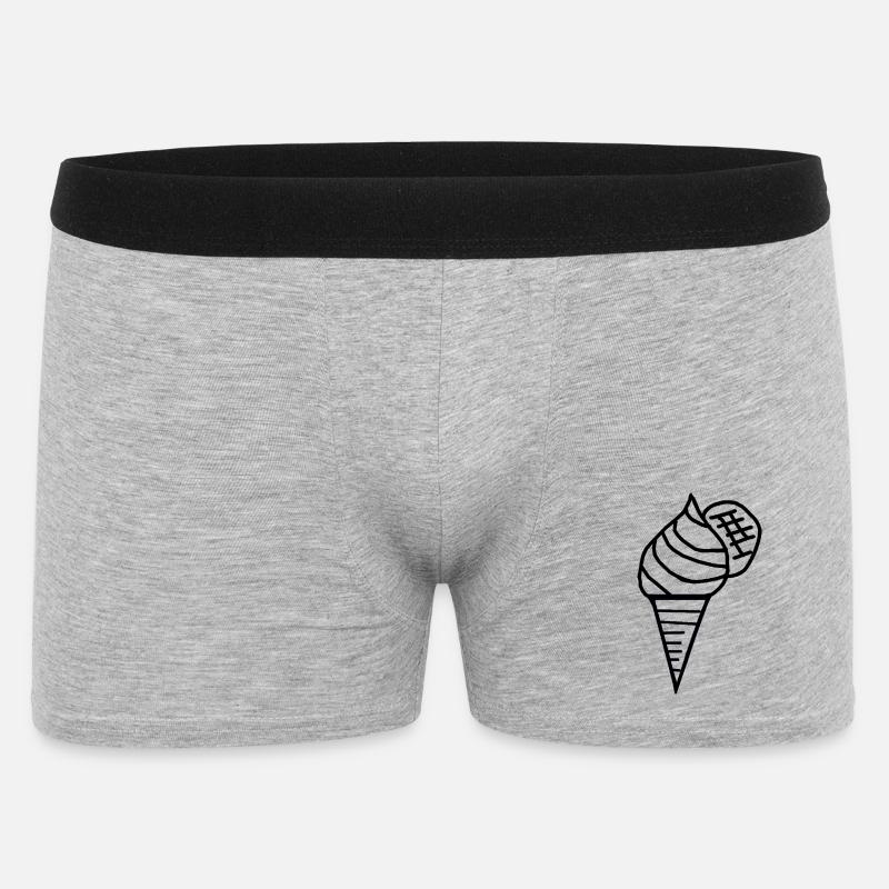 Eis  Eiscreme 60er Retro Eiswaffel Kinder - Men's Boxer Shorts - heather grey