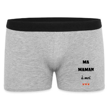 MAMAN. FÊTE DES MÈRES. COEUR. FÊTE. BONNE FÊTE - Boxer Homme - gris chiné - Devant