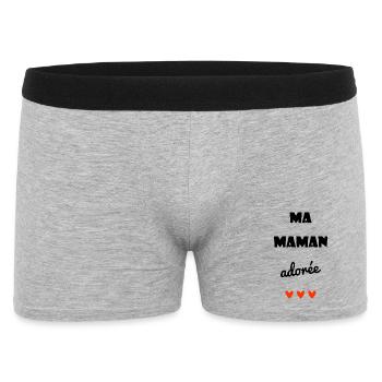 MAMAN. FÊTE DES MÈRES. COEUR. FÊTE. BONNE FÊTE - Boxer Homme - gris chiné - Devant