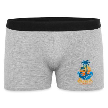 Mode plage lors des vacances d’été cadeau tropical - Boxer Homme - gris chiné - Devant