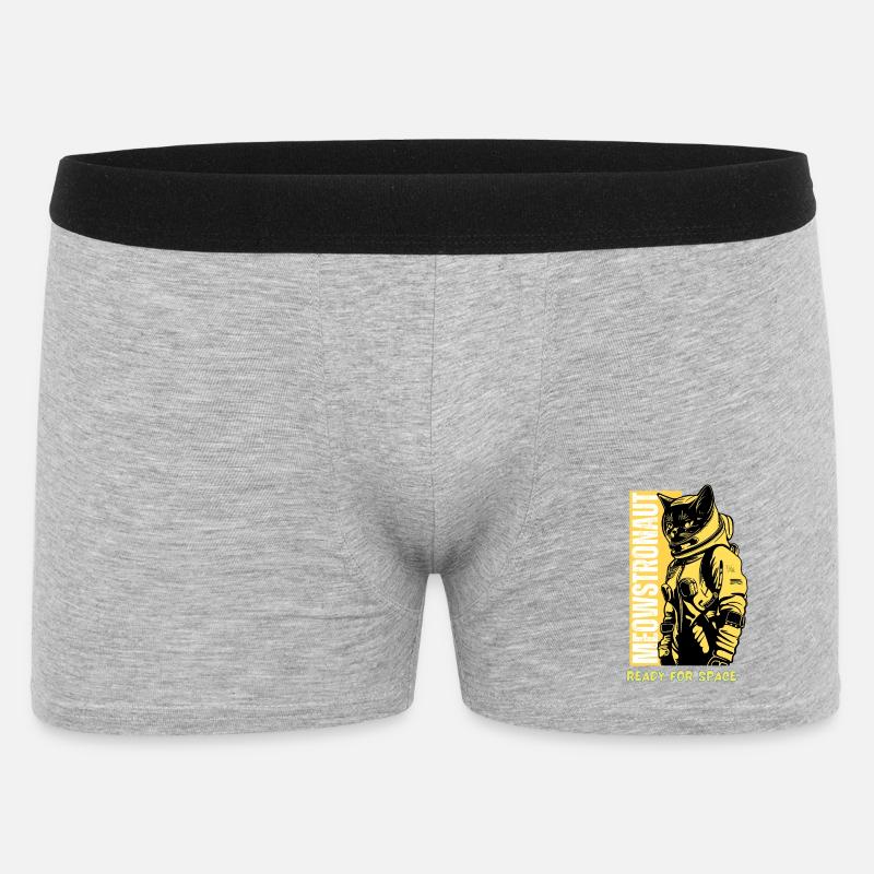 Space Ready Astronaut Cat - Men's Boxer Shorts - heather grey