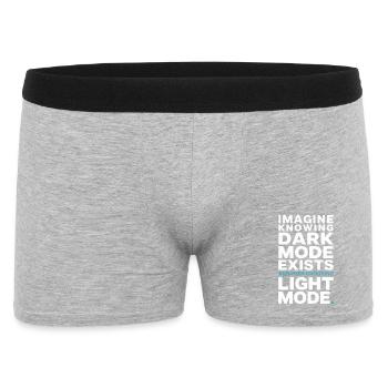 Dark Mode Exists Programmer IT Nerd Coder Office - Men's Boxer Shorts - heather grey - Front