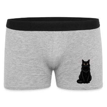 Mystic Black Cat Gift Cat Lover - Men's Boxer Shorts - heather grey - Front