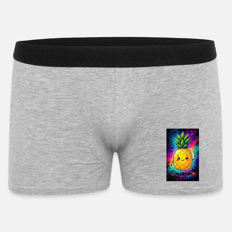 Ananas - Männer Boxer Shorts - Grau meliert