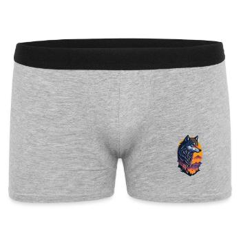 Wolf in the Mountains - Men's Boxer Shorts - heather grey - Front