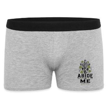 Bleib in mir - Männer Boxer Shorts - Grau meliert - Vorne