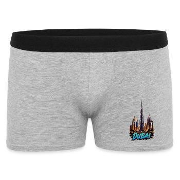 Dubai Skyline Neon Effect - Men's Boxer Shorts - heather grey - Front