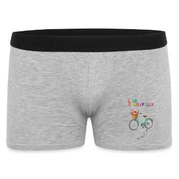 Vélo fleuri coloré - Boxer Homme - gris chiné - Devant