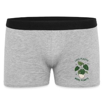 Moins de plastique, plus de plantes - Durabilité écologique - Boxer Homme - gris chiné - Devant