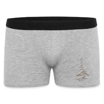Bushido Berg Bonsai - Männer Boxer Shorts - Grau meliert - Vorne