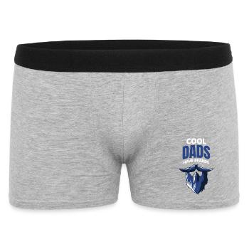 Coole Väter Haben Bärte - Männer Boxer Shorts - Grau meliert - Vorne
