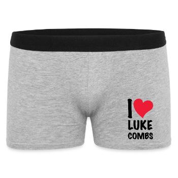 I love Luke Combs - Men's Boxer Shorts - heather grey - Front