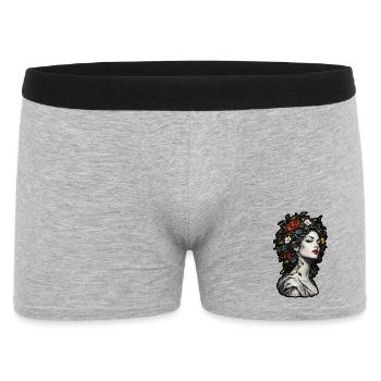 Botanische Muse - Männer Boxer Shorts - Grau meliert - Vorne
