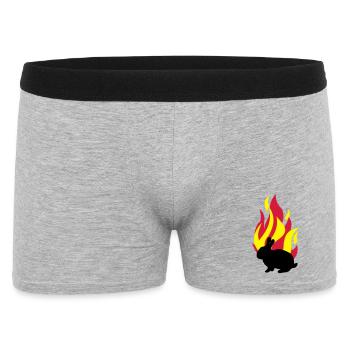 Bunny with fire - Men's Boxer Shorts - heather grey - Front