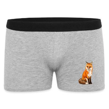 Fuchs - Männer Boxer Shorts - Grau meliert - Vorne