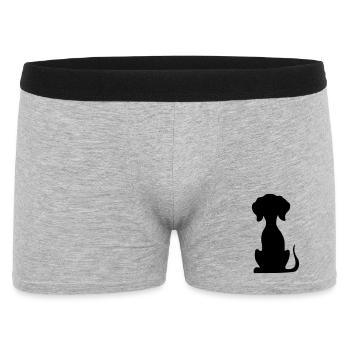 dog - Men's Boxer Shorts - heather grey - Front
