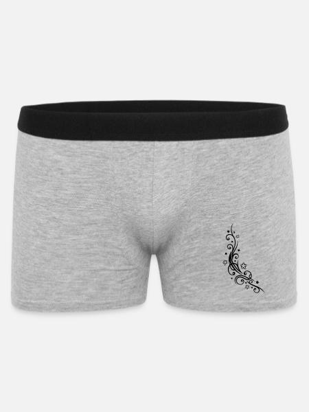 Ornement de tatouage tribal avec des étoiles. - Boxer Homme - gris chiné