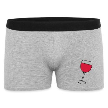 Red wine in the glass - Men's Boxer Shorts - heather grey - Front