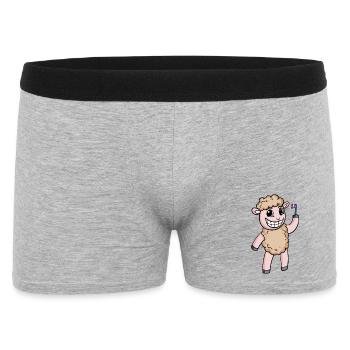 Sheep with toothbrush - Men's Boxer Shorts - heather grey - Front