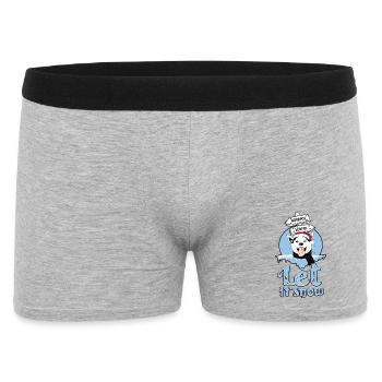 Lass es Schneien - Männer Boxer Shorts - Grau meliert - Vorne