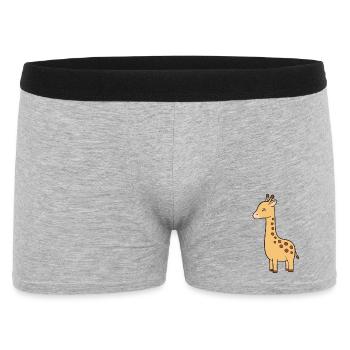 Giraffe - Männer Boxer Shorts - Grau meliert - Vorne
