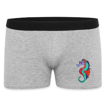 Hippocampe ardent aux couleurs fraîches - Boxer Homme - gris chiné - Devant