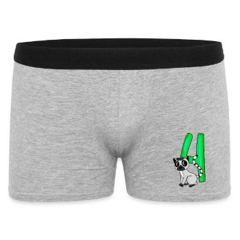 4 birthday 4 years old with animal motif - four - Men's Boxer Shorts - heather grey - Front
