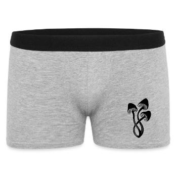 Black mushroom trio - Men's Boxer Shorts - heather grey - Front