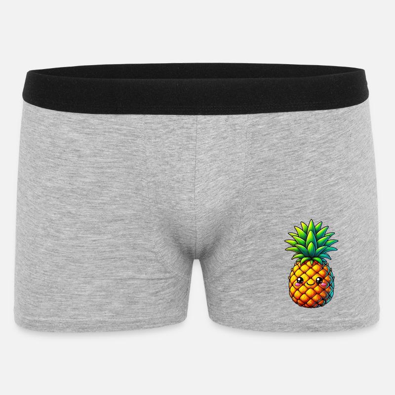 Ananas - Männer Boxer Shorts - Grau meliert