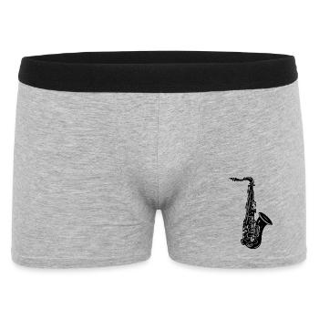 Saxophone Drawing - Men's Boxer Shorts - heather grey - Front