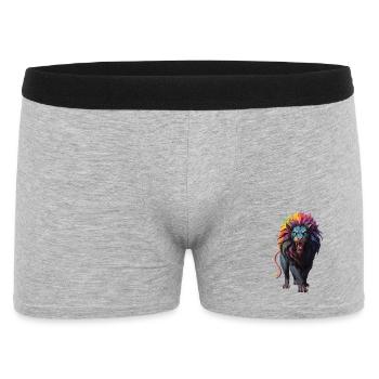 Multicolored Lion - Men's Boxer Shorts - heather grey - Front