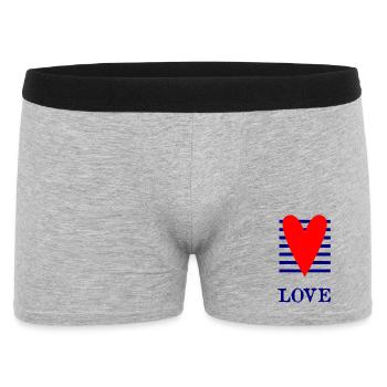 HAPPY BIRTHDAY. HAPPY BIRTHDAY. ANNIVERSARY. - Men's Boxer Shorts - heather grey - Front