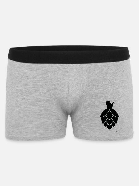 Hopfenhund - Männer Boxer Shorts - Grau meliert