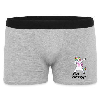 Logo Rave Licornes Noir Texte - Boxer Homme - gris chiné - Devant