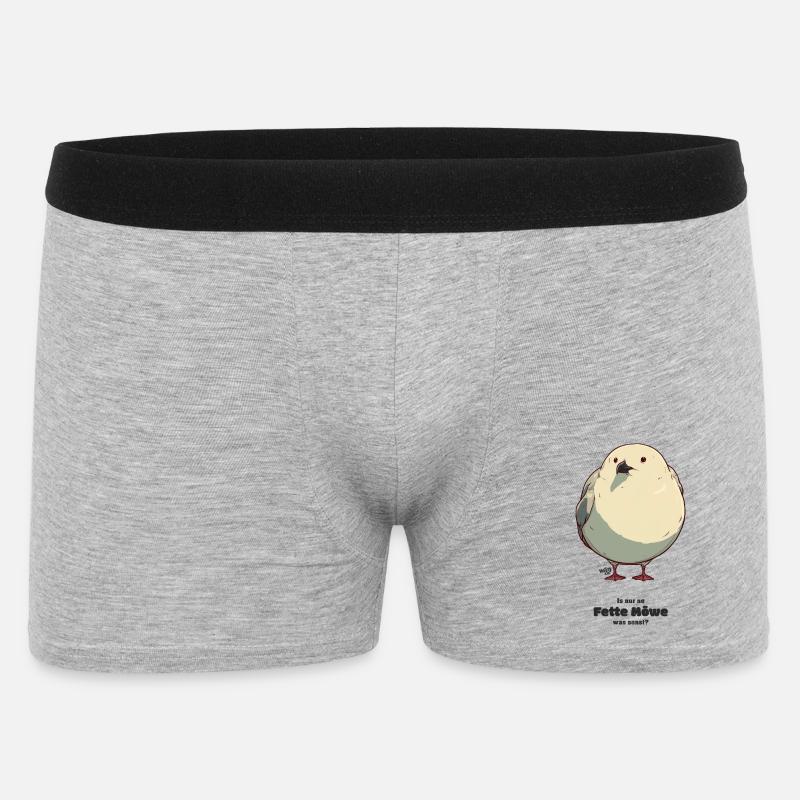 Fette Moewe - Männer Boxer Shorts - Grau meliert