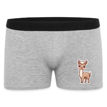 Llama Alpaca Llama Animal Gift - Men's Boxer Shorts - heather grey - Front