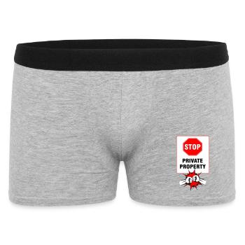 Signalisation de Propriété Privée - Boxer Homme - gris chiné - Devant