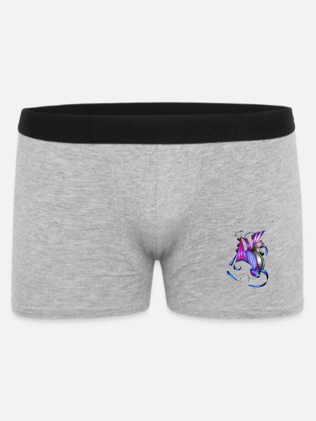 Farbige Spiral- und Fächerkunst - Männer Boxer Shorts - Grau meliert