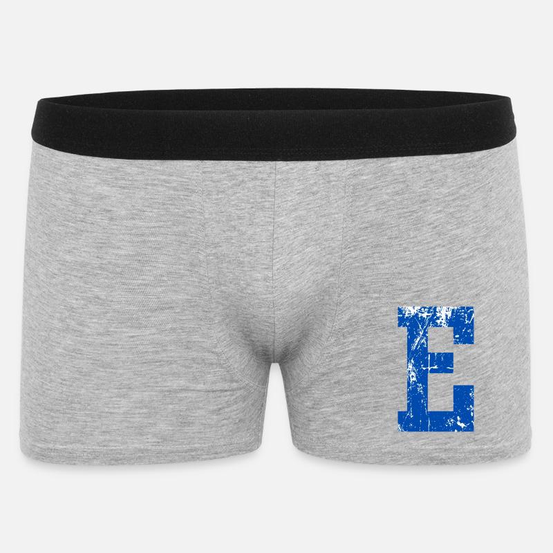 Letter e sport retro - Männer Boxer Shorts - Grau meliert