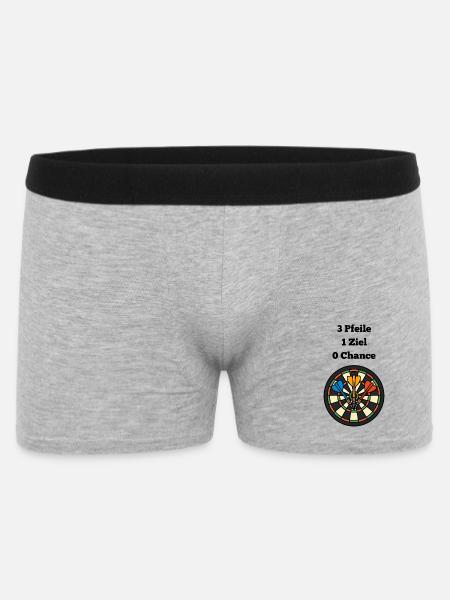 Volltreffer Dartboard Design - Männer Boxer Shorts - Grau meliert