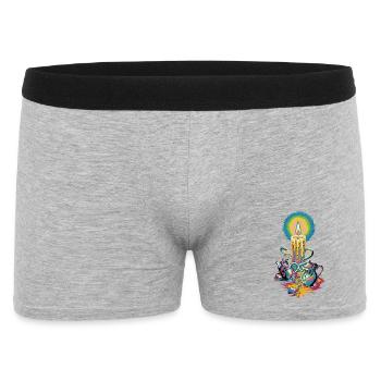 Faith Light Candle Retro Spirit Design - Boxer Homme - gris chiné - Devant