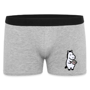 HerzHippo Coffee Companion - Boxer Homme - gris chiné - Devant