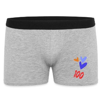 100. 100 ANS. 100e ANNIVERSAIRE. ANNIVERSAIRE 100  - Boxer Homme - gris chiné - Devant