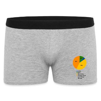Horse Racing Life Pie Chart Funny Equestrian Art - Men's Boxer Shorts - heather grey - Front