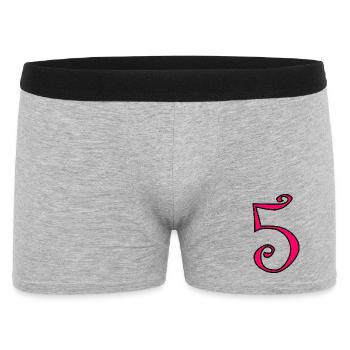 5. ANNIVERSARY. 5 YEARS. 5th ANNIVERSARY. CHILD - Men's Boxer Shorts - heather grey - Front