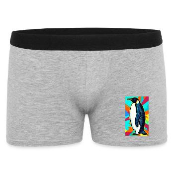 penguin - Men's Boxer Shorts - heather grey - Front