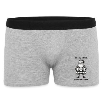 C’est bon, je vais bien, café stressant à Noël - Boxer Homme - gris chiné - Devant