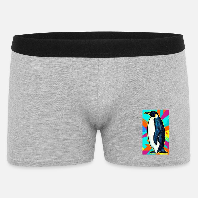 Pinguin - Männer Boxer Shorts - Grau meliert
