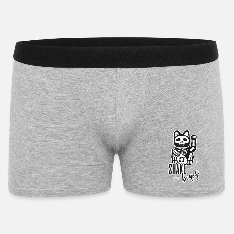 Chat qui agite le squelette - Secouez vos os - Boxer Homme - gris chiné