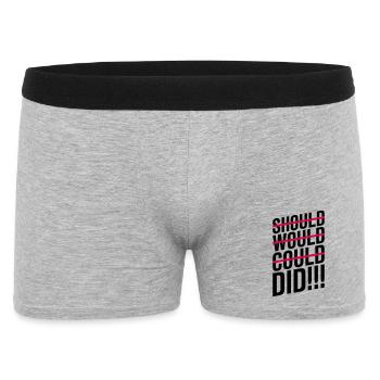 Should Would Could Did Motivation - Men's Boxer Shorts - heather grey - Front